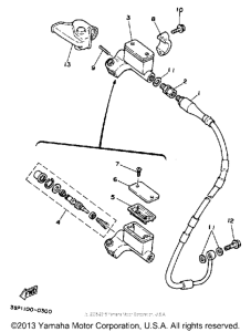 YZ125B Главный тормозной цилиндр