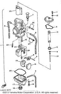 YZ125W Карбюратор