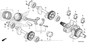 NC700J (DCT) Коленчатый вал и поршни