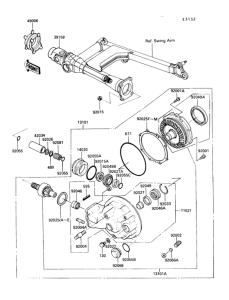VN750 Drive shaft / final gear(1 / 2)
