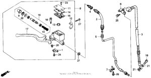 NX250 Передний главный тормозной цилиндр