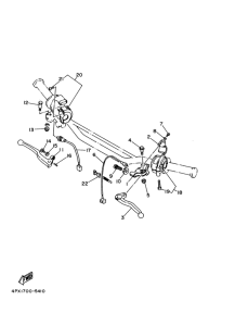 TT250R Commutateur et levier