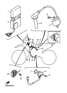 WR400F Электрические детали