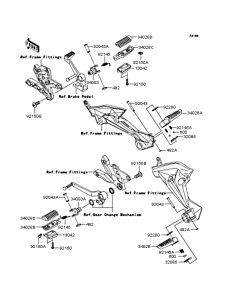 ZR750 Подножки