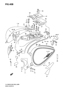VL1500 Боковая крышка
