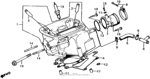 CX500 Правая головка цилиндров