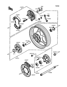 EL250 Заднее колесо и цепь