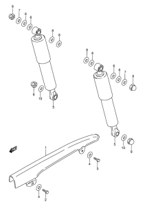 AX100 Задние амортизаторы