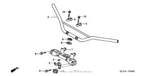 XR400R Handlebar + top bridge
