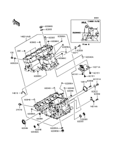 ZX1000 Картер двигателя