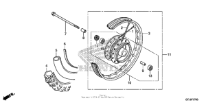 CRF50F Переднее колесо