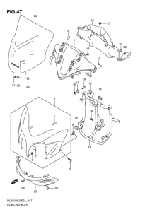DL650 (ABS) Cowling body
