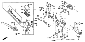 NT700V Fr. brake master cylinder