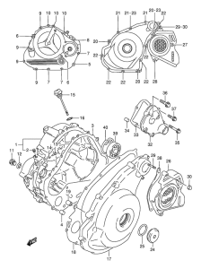 DR800 Crankcase cover ass`y  (v
