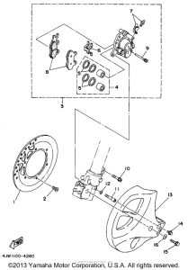 WR250Z Передний суппорт