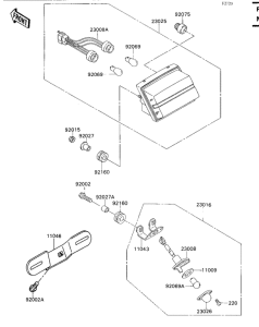 ZX750 Taillight unit ass`y