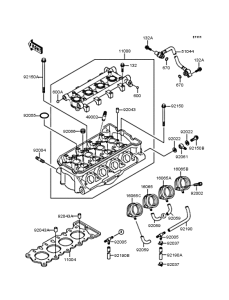 ZX250 Головка цилиндров