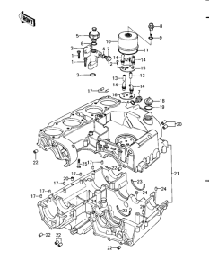 KZ1000 Crankcase / breather cover