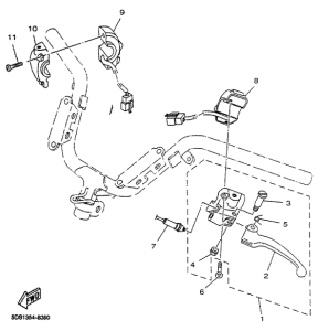 YP125 Grupo conmutadores con manetas