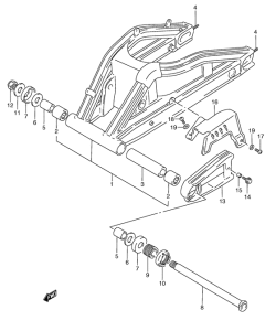 RGV250 Маятник задний