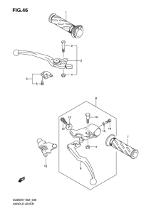 DL650 (ABS) Рулевой рычаг