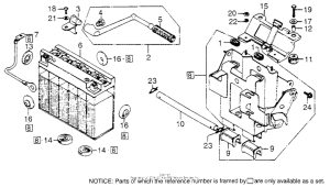 CB750 Battery + kick arm