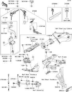ZX636 Замок зажигания