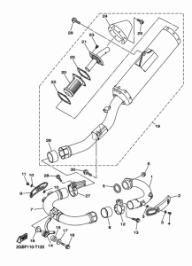 WR250F Выхлопная система