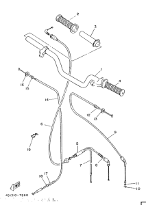 TY80 Steering handle. cable