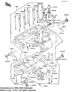 KZ1000 Картер двигателя