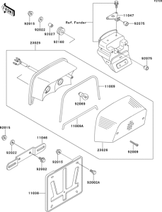 EN500 Задний фонарь