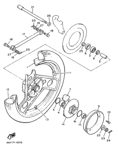 XJ900 Переднее колесо