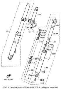 XS400J Передняя вилка