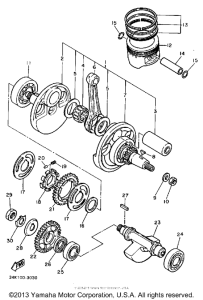 TT600K Crankshaft-piston