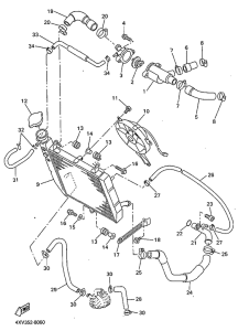 YZF-R1 Radiator. hose