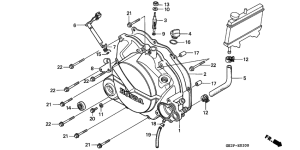 NSR50F Крышка картера правая
