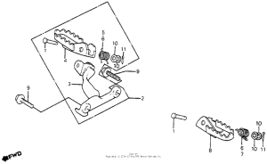 XR350R Подножки