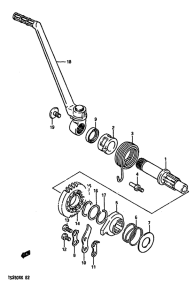 TS250 Ножной стартер