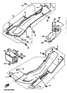 FZR750R FZR750RU Боковая крышка