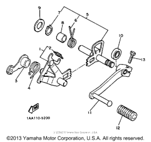 XJ700XSC Вал переключения