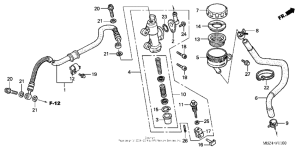 CB600F Задний тормозной цилиндр