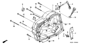 CRF80F Крышка картера правая