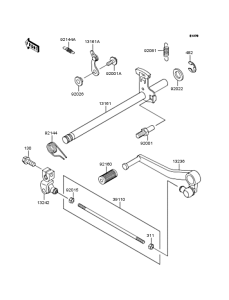 ZX400 Механизм переключения передач