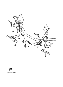 XT225 XT225D Interruptor  manillar&palanc