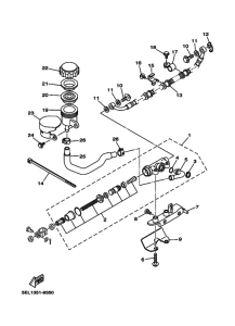 XVS1100 XVS11W Задний тормозной цилиндр