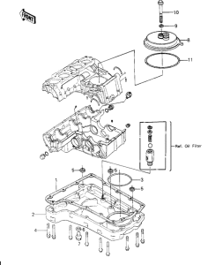 KZ1000 Крышка сапуна / маслосборник