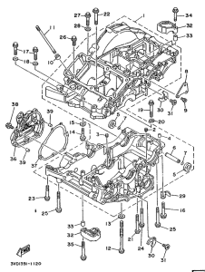 TDM850 Картер двигателя