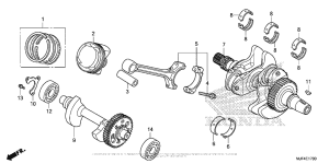 CTX700N Коленчатый вал и поршни