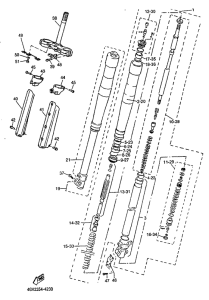 TT600E Передняя вилка