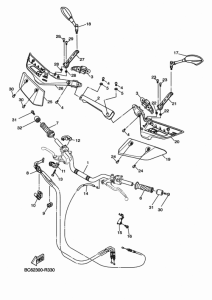 MTT690P-AB Steering handle & cable